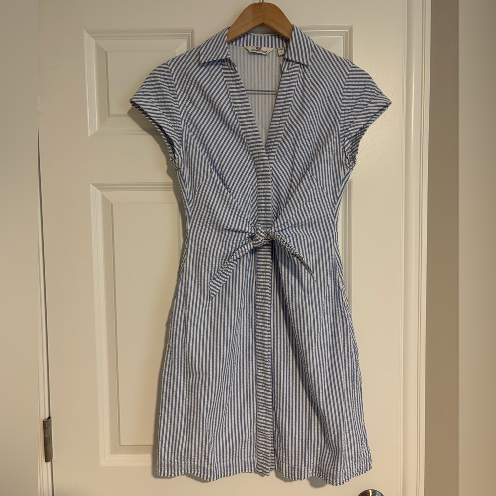 Vineyard Vines Blue and White Striped Mini Dress